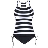 Striped Print Sexy Split Bikini — mode femme