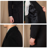 Veste Longue Col Montant Double Boutonnage – Chaleur Premium