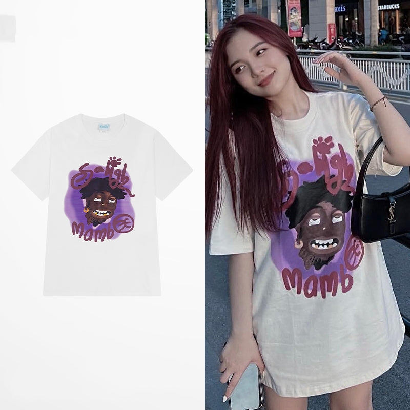 Ample Couple White Coton T-Chemise — Minimalisme Intemporel