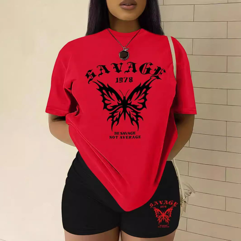 T-Shirt Graphique Papillon Savage Not Average