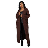 Manteau Long Maille Torsadée - Cocooning Chic