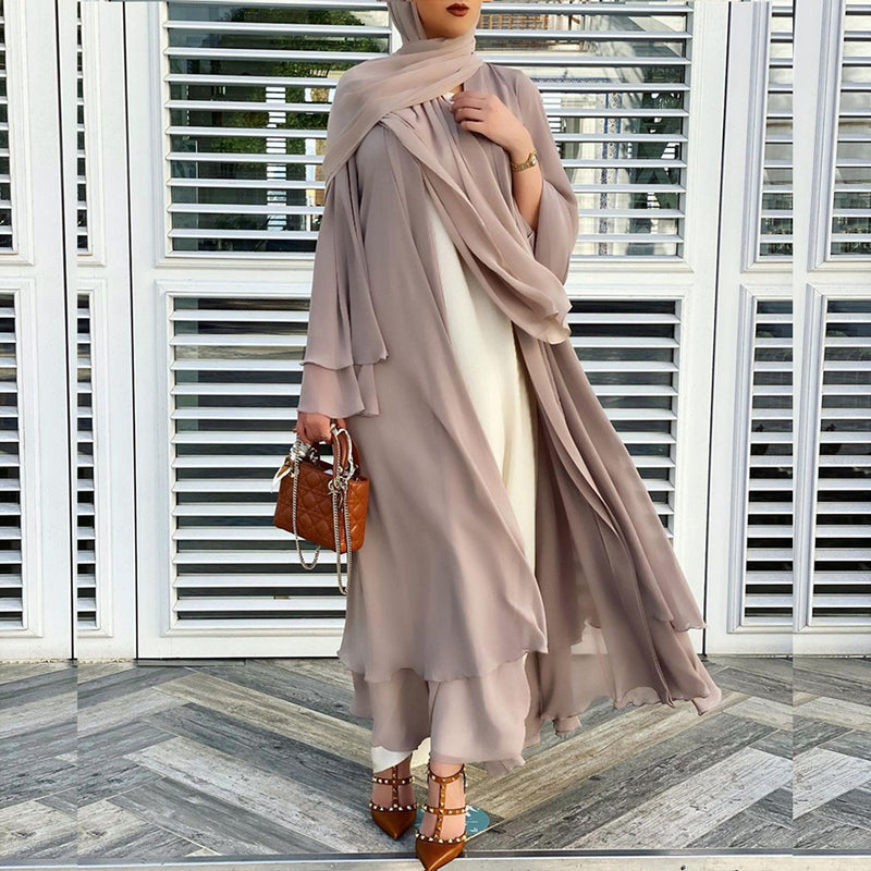 Abaya Kimono Kaftan Dubaï - Cardigan Élégance Musulmane
