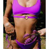 Swimsuit Solid Color New Style Female Bikini Foreign Trade W — livraison gratuite