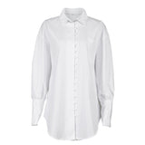 Europe & United States Manches Longues Coton Chemise Ample