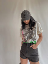 Washed Coton Ample T-Chemise - Punk Rock Attitude