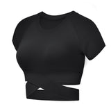 Yoga Clothes Sports Fitness Top Short Sleeve Women — boutique en ligne