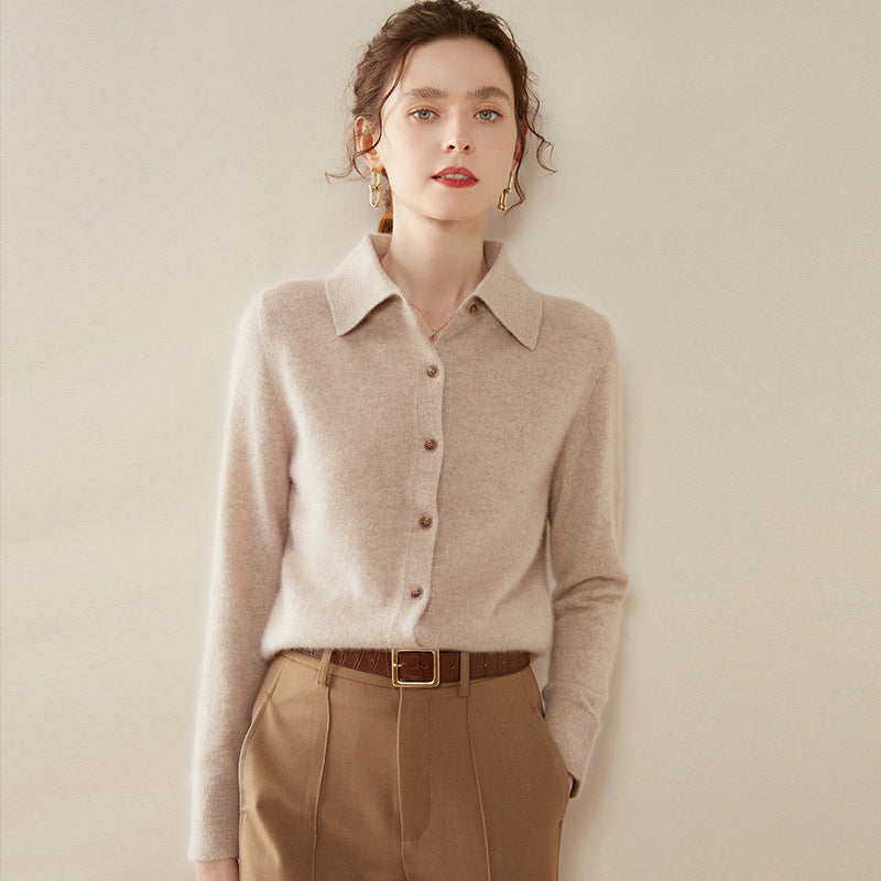 Tricot Sweat-Chemise Slim – Élégance Minimaliste