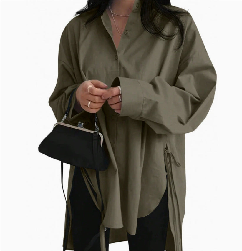 Chemise Femme Asymétrique Lacets — tendance 2026