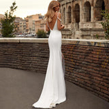 New Sling Dos Nu Slit White Élégant Seaside Holiday Robe