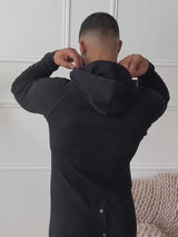 Combinaison Capuche à Boutons - Élégance Urbaine