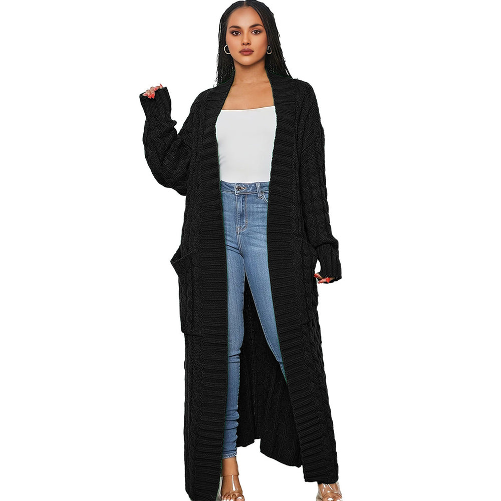 Manteau Long Maille Torsadée - Cocooning Chic