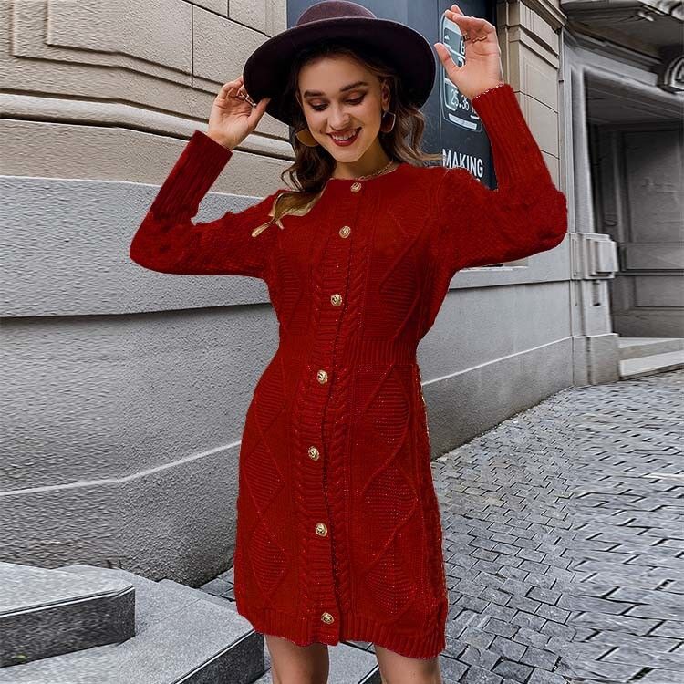 Knitted slim dress — VELORA