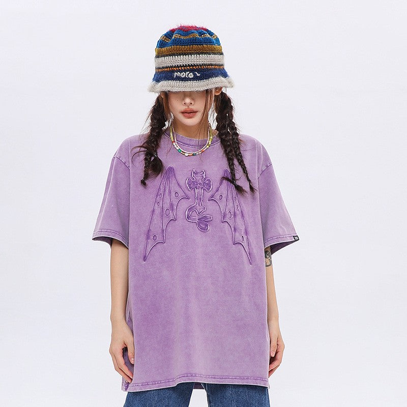 Top Embroidery Heavy Washed – T-Chemise Premium Intemporel