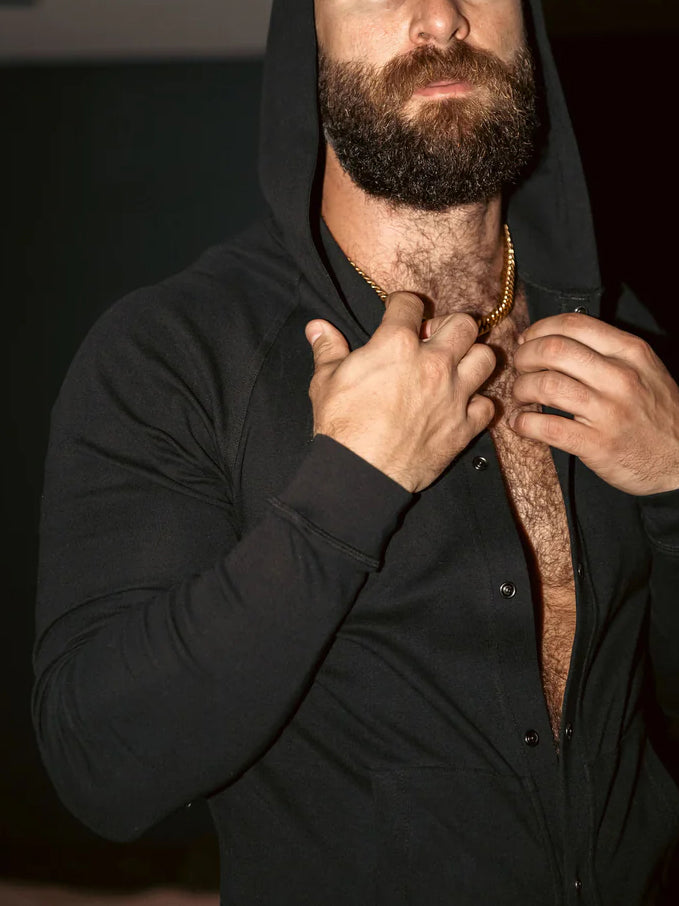 Combinaison Capuche à Boutons - Élégance Urbaine