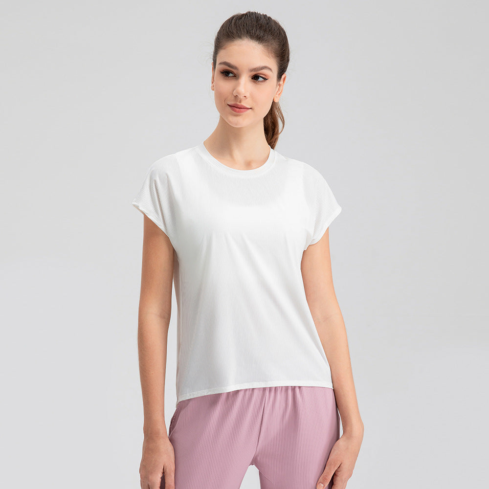 Cool Breathable Sports Short Sleeve Yoga Suit Top Quick-dryi — tendance 2026