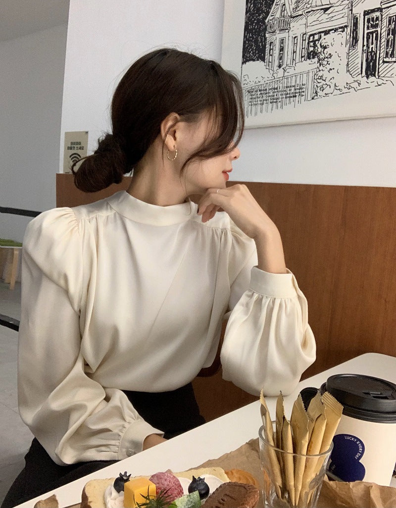 Bubble Sleeve Lace-up Blouse — mode femme