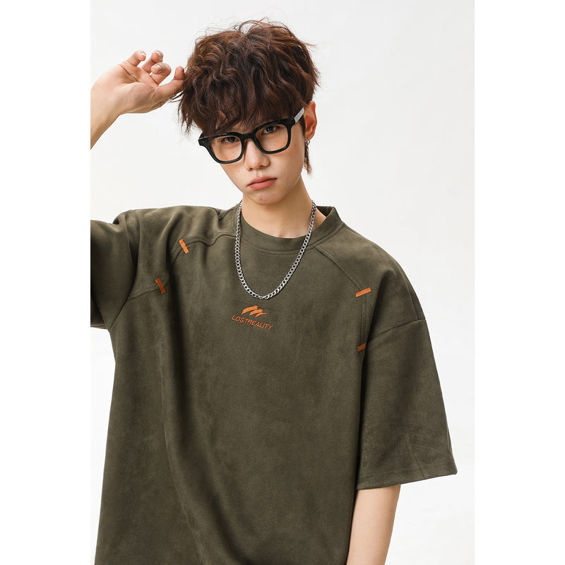 T-Shirt Structuré Texturisé à Manches Courtes