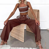 Ensemble deux pièces crop-Top bretelles fines - Élégance minimaliste