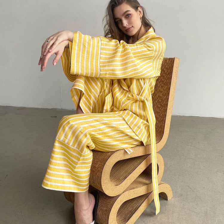 Ample Dentelle-up Top Taille Haute Pantalon Fashion Casual Set