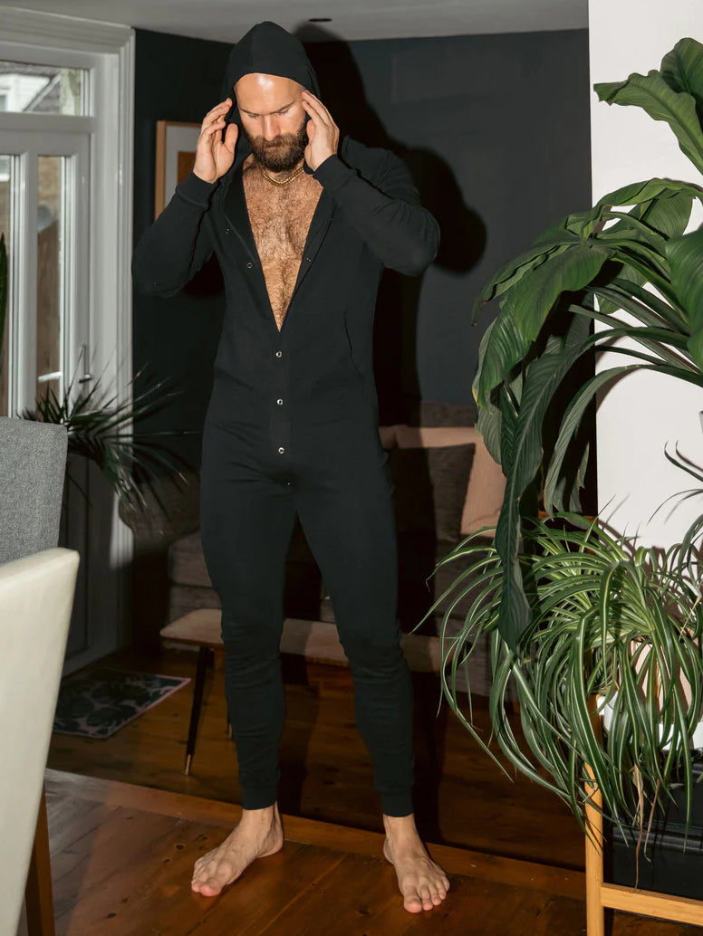 Combinaison Capuche à Boutons - Élégance Urbaine