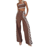 Ensemble deux pièces crop-Top bretelles fines - Élégance minimaliste