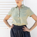 Top Casual Coton & Lin Double Poche — VELORA