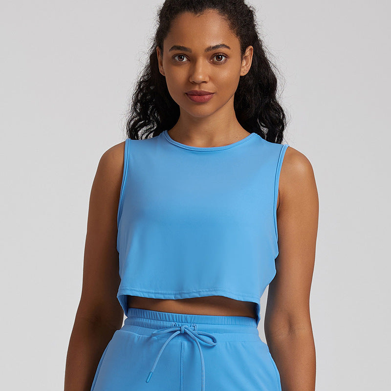 Women's Sleeveless Outdoor Running Fitness Sports Top Quick- — VELORA