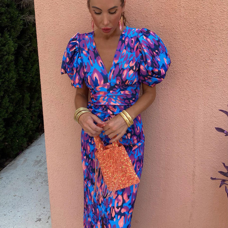 Robe Courte Imprimé Floral Été - Col V Élégant