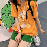 T-shirt Manches Courtes Orange Soleil - Douceur Estivale