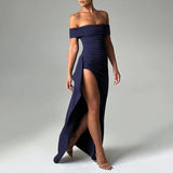 Robe Moulante Sans Manches Fendue – Élégance Minimaliste
