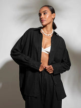 Femme's Fashion Casual Ample Chemise Taille Haute Wide Leg Pantalon Tailleur