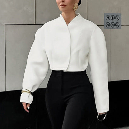 Machete Long Sleeve Loose-fitting Short Coat Women — mode femme