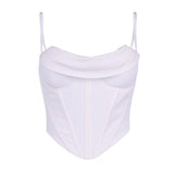 Pile Collar Fishbone Fold Camisole Jacket - Élégance Intemporelle