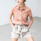 Top Casual Coton & Lin Double Poche — mode femme