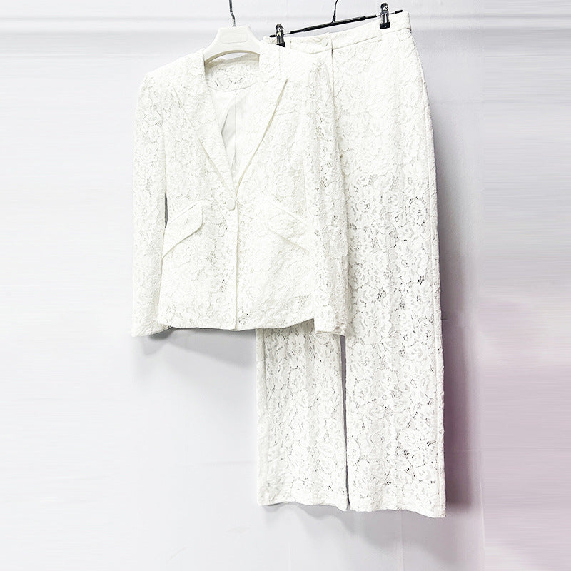 Ensemble Tailleur 2 Pièces - Pantalon Droit Ajusté Femme