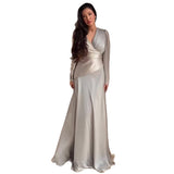 Robe Slim Élégante Manches Longues – Féminité Intemporelle