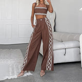 Ensemble deux pièces crop-Top bretelles fines - Élégance minimaliste