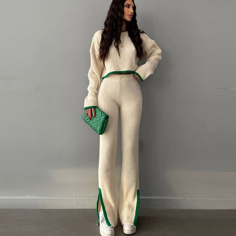 Lazy Color Contrast Tailleur Femme's Tricot Pull