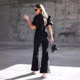 Women's Cowboy Siamese Wide Leg Trousers