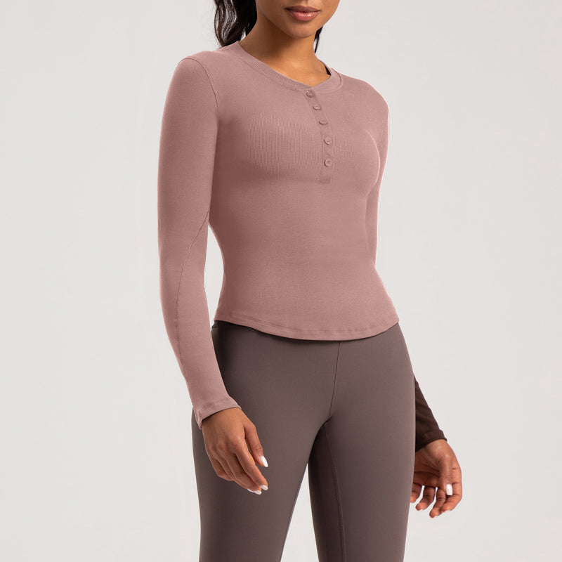 Sports Yoga Wear Running Fitness Long Sleeve Top — VELORA
