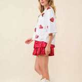 T-shirt Paillettes Noël Luxe - Demi-Manches Prestige