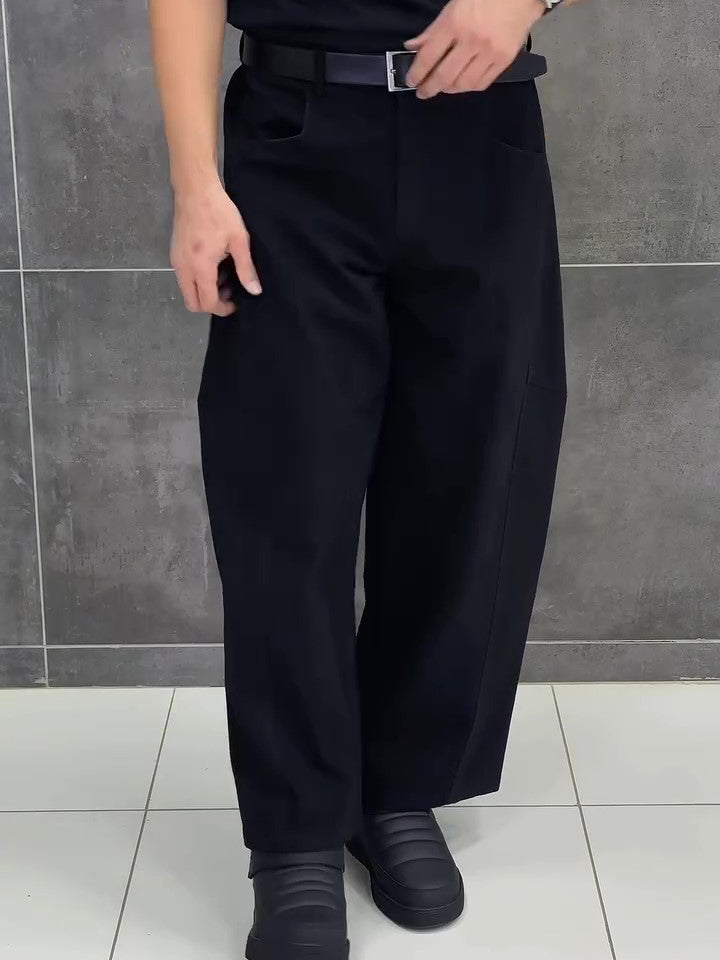 Pantalon Cropped Black 3D Tailored - Coupe Large Élégante