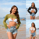 Beach Cover-up Uni Manches Cloche Ultra Court — VELORA