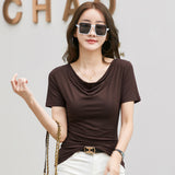 T-Chemise Manches Courtes Col Teddy - Élégance Casual