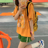 T-shirt Manches Courtes Orange Soleil - Douceur Estivale