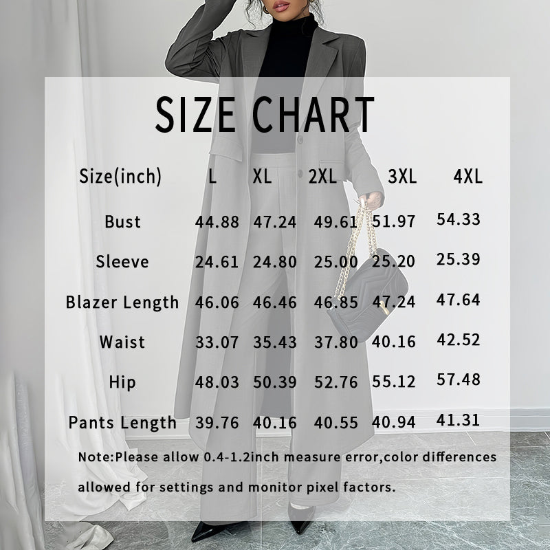 TAILLEUR FEMME BLAZER Longue + PANTALON - BUSINESS Premium