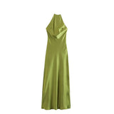 Robe Sling Soie Satin - Élégance Européenne & Américaine