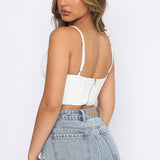 Pile Collar Fishbone Fold Camisole Jacket - Élégance Intemporelle