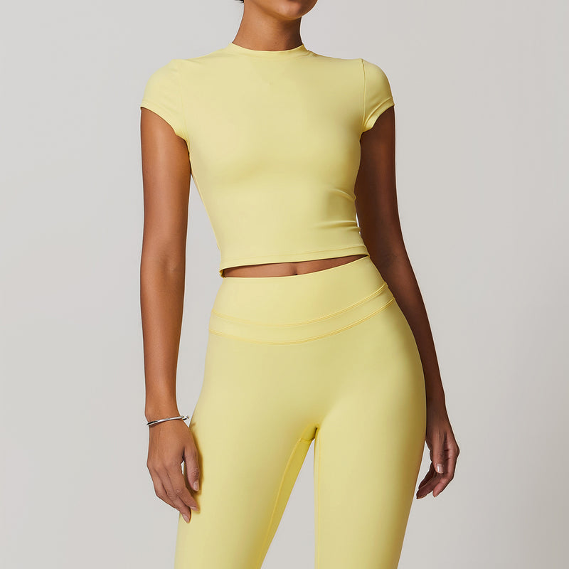 European And American Exercise Yoga Clothes Women's Brushed  — VELORA