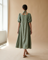 Robe Sauge en Lin — dos